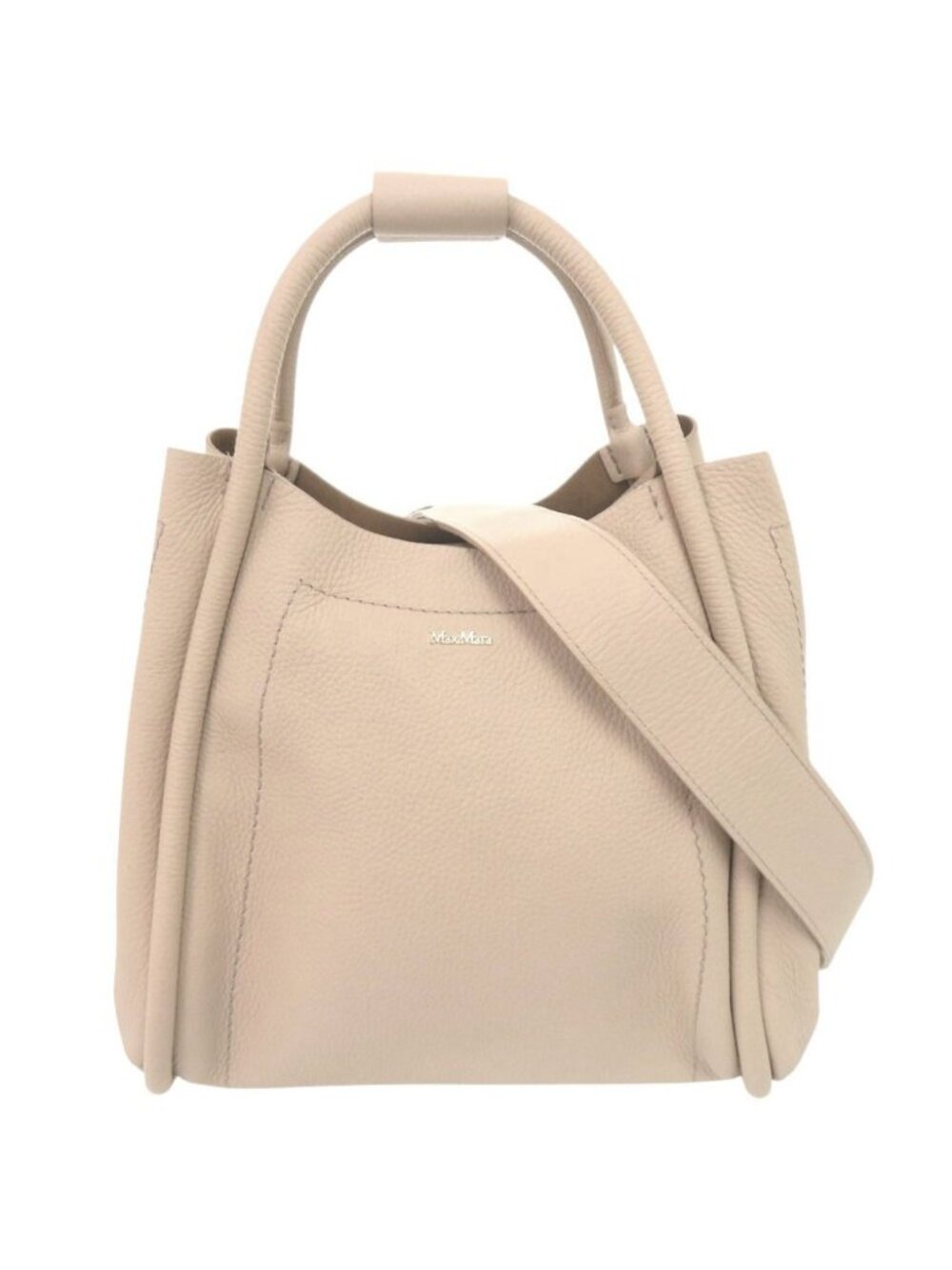 Max Mara Marine Leather Beige 2-Way Shoulder Bag